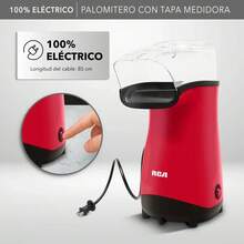 Rca Palomitero Con Tapa Medidora Rc-1025 - Rojo - Ver 10