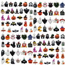 10/20/24pcs Halloween Resin Charms Random Mixed Pumpkin Ghost Witch Skull Bat Castle 3D Pendant For DIY Bracelet Necklace Jewelry Making Findings - Multicolor - View 9