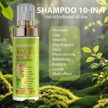 Champú de Hojas de romero y de sabina 10 EN 1,shampoo para la caida de cabello,rapunzel,Nutrición Capilar, Fortalecimiento del Cabello, Control de Aceite, Aporte de Volumen, Cuidado del Cuero Cabelludo, Duradero, Varios Usos, Elimina las Escamas Sueltas de Caspa,Limpia tu cabello semanalmente - Champú + Acondicionador - Ver 5