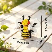 Children's Insect World Building Block Set, Bee Butterfly Crab DIY Assembly Model, Boy Girl Educational STEM Puzzle Toy, Creative Learning Building Block Gift, Children's Birthday Holiday Creative Hands-On Learning Construction Blocks - Multicolor - View 4