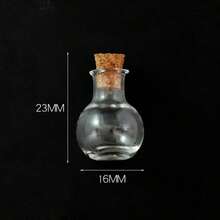 Wish Bottle With Cork Stopper, Mini Perfume Bottle, Mini Cork Drift Bottle, Suitable For Home Room Office Desk Office Decoration - Round Bottle - View 2