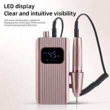 Rechargeable Nail Drill With LCD Display, Portable Electric Nail File Set With Drill Bits And Sanding Bands, Suitable For Gel/Acrylic Nails, Manicure And Pedicure - Multicolor - View 9