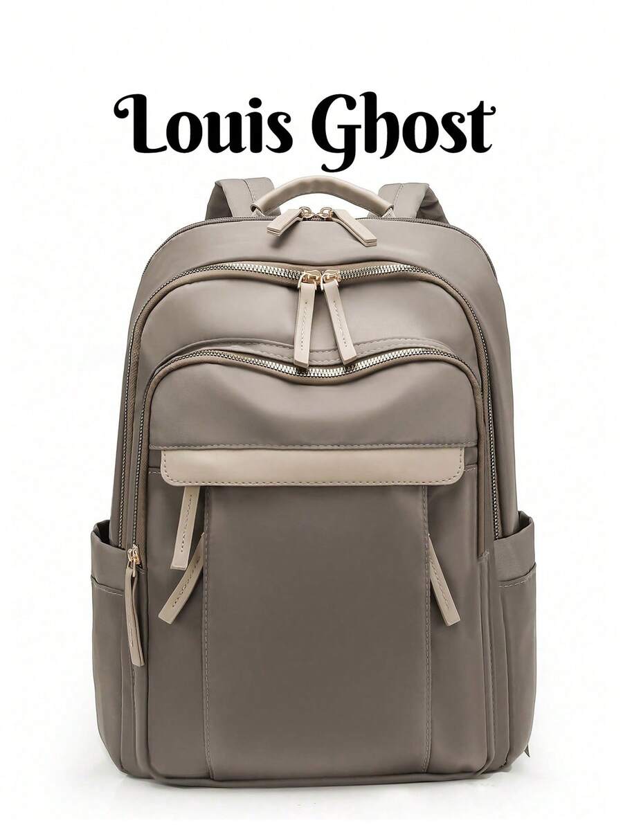 Waterproof Large Capacity Backpack, Fashionable & Versatile - Khaki - View 1