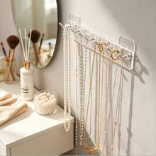 3pcs 8-Hook Jewelry Stand 3 Piecesset, Wall-Mounted Jewelry Display And Storage Rack, Belt Storage Rack, Necklace And Bracelet Storage Rack, Hanging Storage And Display Rack, University Essentials, Wardrobe Organise, Autumn Home Decor, Room Decor - Multicolor - View 10