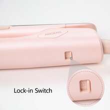 ANGENIL Pro Titanium Straightener For Women, Dual Voltage Straightener & Curler 2-In-1, 20s Fast Heating, Ionic Round Barrel Pink Travel Straightener With Heat-Resistant Mat - Pink - View 8