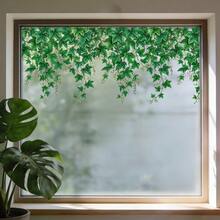 1pc Fresh Green Vine Window Sticker, For Living Room Bedroom Home Decor Glass Sticker, Static Adsorption Removable, Decorative Art Style, Holiday Decoration Sticker, Christmas Decoration - Multicolor - View 4