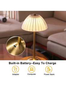 LED Crystal Table Lamp Touch Dimmable Eye-Protection Night Light, 3 Color Temperatures Optional Bedside Atmosphere Lamp, Suitable For Bedroom, Living Room, Study, Bar, Cafe, Reading And Other Scenes USB Table Lamp - One Size Fits All - View 7