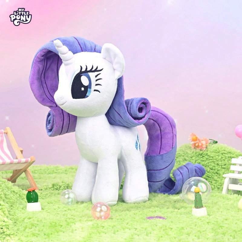 Hasbro My Little Pony 10英吋 Rarity 毛絨娃娃,創意動畫毛絨娃娃,完美禮物 - 稀有度 - 查看 1