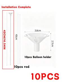 1/10/30/50pcs Transparent Balloon Stick Holder, Reusable White Decorative Stand With Cup - Christmas, Wedding, Birthday And Holiday Party Display Accessories, Suitable For Christmas, Birthday - Multicolor - View 14