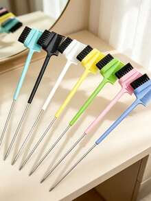 6/1pc Set Pointed Tail Edge Control Comb, Multi-Function Hair Styling Tool Set, Double-Sided Edge Control Brush And Precision Tail Comb, Suitable For Salon Professional Styling, Hair Dye Brush, Edge Control Comb - Multicolor - View 16