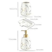 Ceramic Bathroom 4-Piece Set, Toiletries, Bathroom Accessories, Mouthwash Cup, Toothbrush Holder, Draining Tray Set, Wash Basin - A - View 2