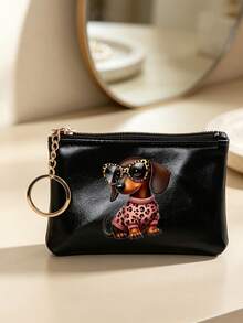 Dachshund Dog Coin Purse,Keychain Change Pouch For Women,Travel And Vacation Lightweight Pocket Card Bag,Large Capacity,Birthday, Anniversary - Multicolor - View 2