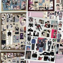 8pcs Korean Manhwa BL Male Protagonist Cutout Stickers, Soo-Hyun & Jung Eun-Seung Anime Character Collage Material, Waterproof Decal - Multicolor - View 3