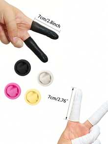 50/100/200/300pcs Disposable Finger Cots, Thickened High Elastic Rubber Finger Sleeves, Dust-Free Anti-Static Finger Protectors, Finger Hygiene Protection, Isolation Care, Home Essential Finger Cots - Solid Color - View 2