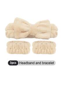 41Pcs/3pcs Beige Makeup Brushes Cosmetic Sponges Triangle Powder Puffs Finger Puffs Silicone Cleaning Bowl Bow Hairband Travel Wash Bag Eyelash Curler Ultra Soft For Foundation Concealer Powder Blending Makeup Tool Kit For Beginners - Beige - View 9