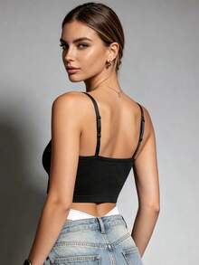 Runway Rest 3pcs/Set Women's Solid Color Adjustable Strap Comfortable Wireless Padded Camisole Bra Tops, Suitable For Sports, Sleep - Multicolor - View 4