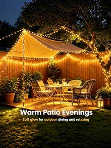 Outdoor LED Solar String Lights, Copper And Silver Wire, Solar Powered LED String Lights, Solar Christmas Decorative Lights For Garden, Camping, Wedding, Yard, Patio Decoration - Aaaa - View 3