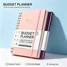 A5 Spiral Budget Planner Notebook, PU Leather Undated Budget Ledger With Expense Tracking, Financial Bill Organizer Monthly Budget Planner, Bookkeeping Ledger For Recording Income And Expenses, Budget Planner, Budget Ledger, Personal Finance Management, Household Budget Record Notebook, Organizer Ledger - Rectangle - View 3