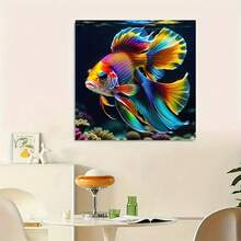 1pc - DIY Handmade 5D Diamond Painting Kit, Suitable For Adults And Beginners, Craft Supplies, Applicable For Living Room, Bedroom, Office, Wall Decor Art. - round diamond - View 3