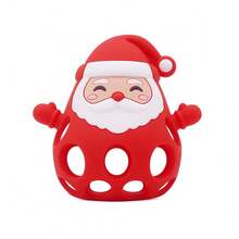 1 món đồ chơi lắc bằng silicone hình ông già Noel, bóng cầm tay có chuông, quà Giáng sinh cho bé - Nhiều màu - Xem 10