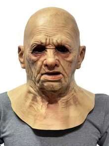 1pc Realistic Latex Bald Man Mask, Suitable For Halloween, Cosplay, Masquerade And Role Play - Multicolor - View 8