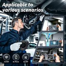 NATFIRE 4.3" HD Industrial Endoscope Camera With Light,Inspection Borescope With IPS Screen, 16.5FT Semi-Rigid Cord, IP67 Waterproof , Ideal For Maintenance & Machine Inspecting Walls, Vents, Automotive Engines, Sewers And Tools,Pipes,Gift For Men - P73 - View 2