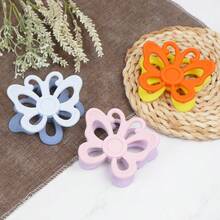 1pc Silicone Baby Teether, Butterfly & Ship Wheel Double-Sided Teething Toy, Thanksgiving Halloween Christmas Gift - Butterfly - View 9