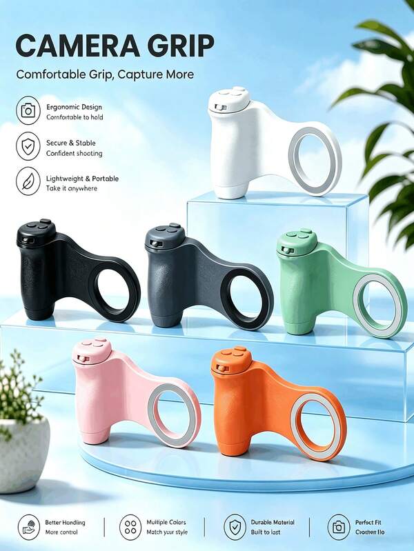 UEGOGO Magnetic Smartphone Photography Grip (With Selfie Fill Light And Flash, Detachable Remote Shutter, And Adjustable Magnetic Fill Light); USB-Powered Portable Smartphone Grip Suitable For Selfies, Vlogging, Video Recording, And Content Creation.