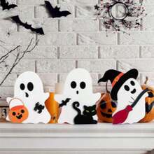 1pc Halloween Ghost Element Office Desk Decor Ornament, Personalized Home Decoration Party, Holiday Gift - Multicolor - View 7