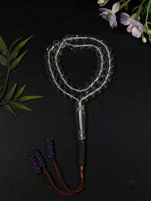 New Woven 3-Tassel 45-Bead Transparent Acrylic Prayer Beads For Daily Arabic Prayer - Multicolor - View 10