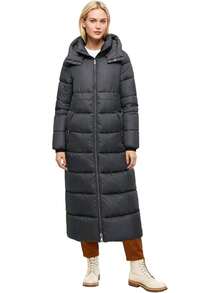 Plus Size Down Coats - Gray-303 - View 3