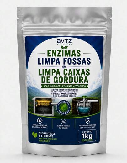 Enzimas Limpa Caixa De Gordura Ralos Fossas Séptica Desentupidor Ralo Pia 1kg