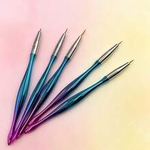 Transparent Crystal Special‑Shaped Nail Brush,Ergonomic Handle For Less Hand Fatigue - Blue - View 3