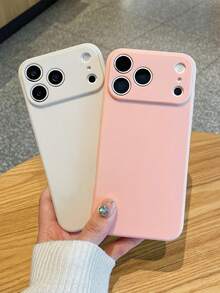 1pc 5 Colors Optional Solid Matte Phone Case Covers Unisex Minimalist All-Match Style Daily Versatile Black Beige Pink Blue Purple TPU Soft Shell Full Coverage Anti-Drop Compatible With IPhone Case,Compatible With IPhone17 /Compatible With IPhone17 Promax/Compatible With IPhone16 /Compatible With IPhone 15 /Compatible With IPhone 14 Pro Max Fast Shipping - Multicolor - View 7