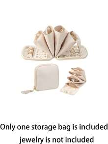 1pc Travel Jewelry Organizer Box,Multifunctional,Portable Multi-Compartment,Small Jewelry Pouch With Compartments,Earrings, Bracelets,Prevents Necklaces From Getting Tangled,Holds Jewelry.Perfect Gift For Mom, Friends, For Women's Travel - Multicolor - View 17