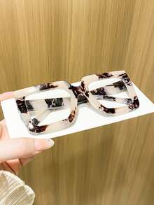 2 Pairs Women's Large Square Thick Frame Clear Lens Glasses, Personalized Eye-Catching Chic Casual Fashion Eyewear, Suitable For Daily Wear, Photos, Shopping, Parties, Dates - Clear - View 6