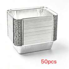 Aluminum Foil Rectangular Baking Pan, Suitable For Rice, Outdoor BBQ, Takeout, Oven Baking, To-Go, Aluminum Foil Food Container, Disposable Food Container - View 16