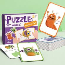 16 Pcs Monster Matching Puzzle For Toddlers, Double-Sided Cute Monster Matching Card Game, Early Educational Learning Toys,Travel Toy, Birthday Gift - Multicolor - View 6