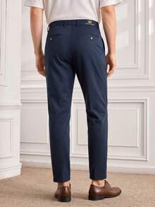 Officeau Men's Royal Blue Straight Leg Suit Pants, For Formal Business/Office, Gift For Father/Husband - Royal Blue - View 2