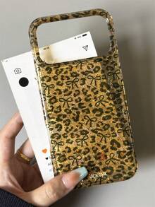 Casing Ponsel Motif Leopard Cokelat Vintage dengan Pita dan Payet Epoxy, Kompatibel dengan iPhone 18 Pro Max 18 Pro 17 Pro Max 17 Pro 17 16 Pro Max 16 Pro 16 15 Pro Max 15 Pro 14 Pro Max 14 Pro 13. Pelindung Transparan Retro yang Menawan. - Coklat - View 5