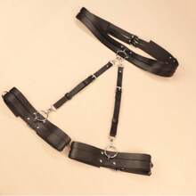 1pc Women's Punk Decorative Leg Ring Thigh Garter Belt Costume Accessories Leather Leg Strap Festival Cosplay Props - A - View 4
