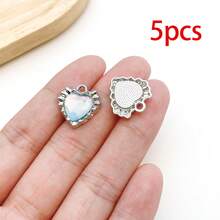 5/20pcs Silvery Plated Blue Rhinestone Charms Dolphin Shell Star Heart Butterfly Owl Pendant For DIY Bracelet Necklace Earring Jewelry Making Findings - Blue - View 28