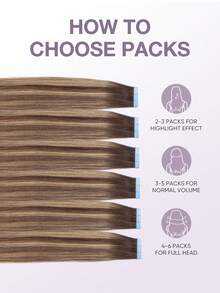 20pcs Tape-In Hair Extensions, 100% Human Hair, 14-22 Inches, Seamless Double-Sided Tape, Invisible Tape-In Hair Extensions, Straight Hair, Suitable For Party And Daily Wear - S4/18 - View 5