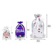 Christmas Gift Bags, Large Santa Claus Gift Packaging Bags, Holiday Gift Bags With Ribbon, Multiple Sizes Christmas Print, Suitable For Candy, Toys, Party Favors, Christmas Gift Wrapping - Gift Bag - View 6