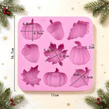 2pcs Christmas Theme Silicone Molds, 6-Cavity Christmas Theme Silicone Mold + 9-Cavity Harvest Theme Silicone Mold, Christmas Tree Silicone Mold, Gingerbread Man Silicone Mold, Suitable For Soap, Plaster, Resin, Holiday Decorations And Other DIY Materials. Christmas Silicone Mold, Thanksgiving Silicone Mold, Party Silicone Mold, Holiday Silicone Mold, DIY Silicone Mold. - Christmas Gloves + 9-piece Pumpkin Set - View 5