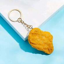 Realistic Fried Chicken Nugget Keychain, Simulated Food Bag Charm, Cute Pendant, Y2K Gothic Style Accessory, Graduation Gift For Women And Men, Teacher Gift, Halloween - Key Chain - View 1
