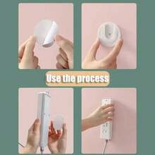 6pcs Power Socket Fixer, No-Drill Socket Fixer, Desktop, Wall, Multi-Function Fixer, Socket/Remote Control/Storage Box Fixer - A - View 3