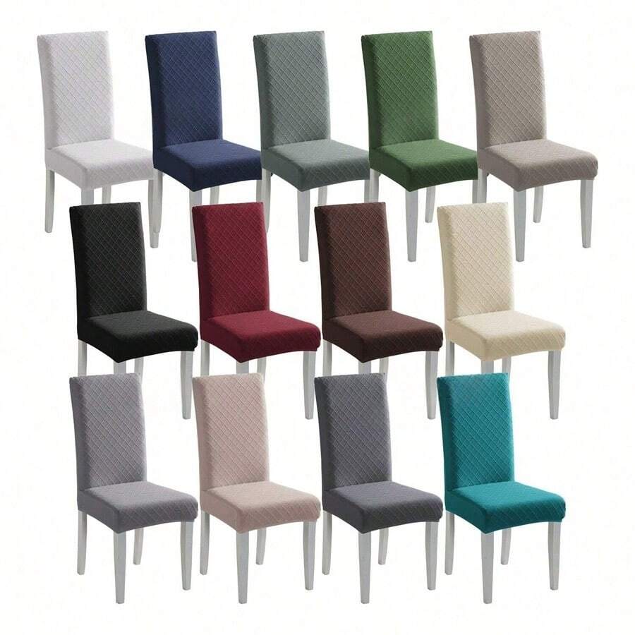 1/2/4/6pcs Elastic Jacquard Chair Covers, Removable And Washable, Suitable For Home, Restaurant, Banquet - one-size - View 1