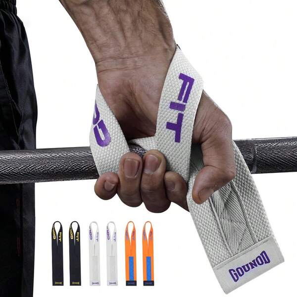 1 Pair Sports Grip Enhancing Wrist Straps, Anti-Slip Gym Weightlifting Wrist Wraps For Deadlifts, Dumbbells, Pull-Ups, Powerlifting, Gym Strength Training, Wrist Protection And Grip Support