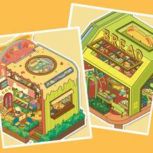 One Set Of 3D Scene‑Building Stickers, Fun Stress‑Relief Kids Journal Stickers, House Series - 19.0 Strawberry Ice Cream - View 5